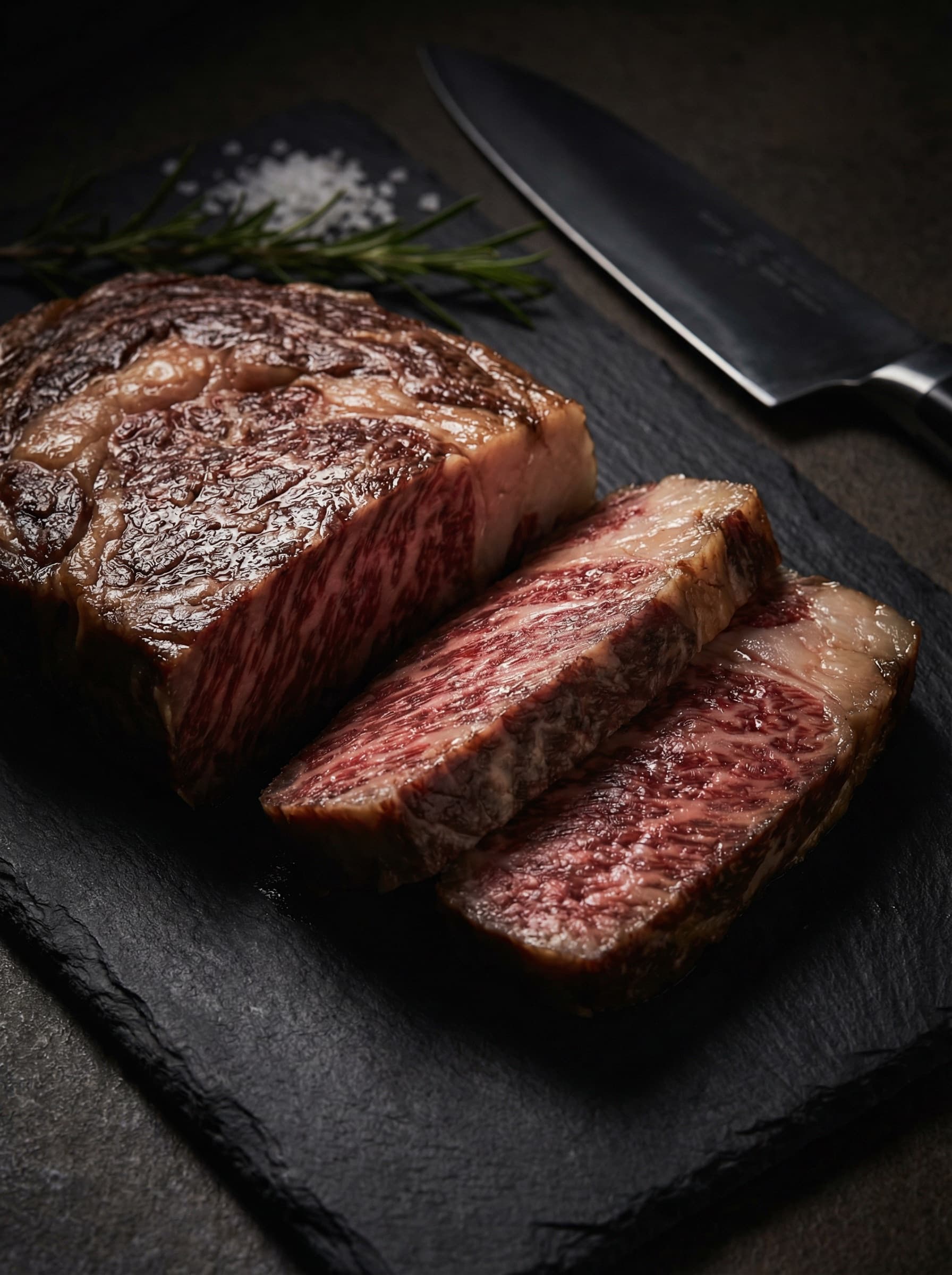 Quality inspector examining beef